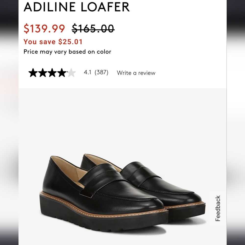 SOLD Naturalizer Adiline women's Loafers black